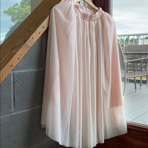 Pink soft tulle and satin skirt